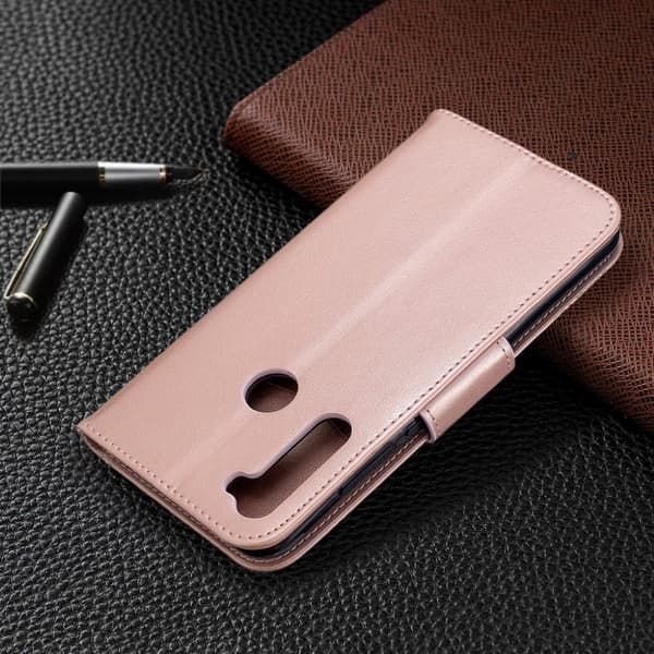 Butterfly Xiaomi Redmi Note 8T skinnveske - Rose Gull Pink
