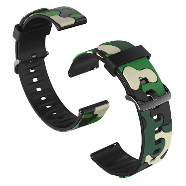 22mm naamiointikellonauha Samsungin, Huawein ja Amazfit-kelloon - Armeijan Vihreä Green