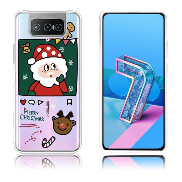 Christmas ASUS Zenfone 7 Pro fodral - Hand Painted Santa multifärg