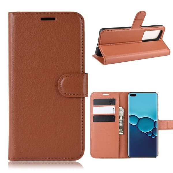 Classic Huawei P40 flip etui - Brun Brown