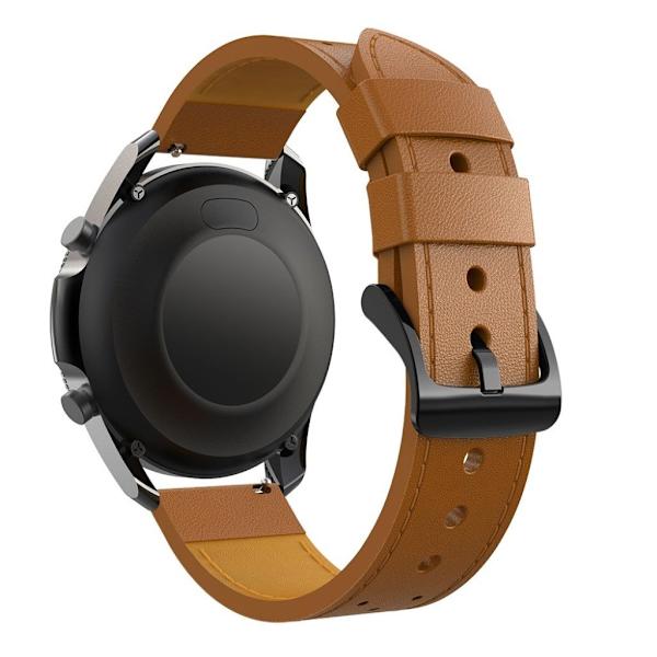 Samsung Galaxy Watch 3 (45mm) ægte læder rem - brun Brown