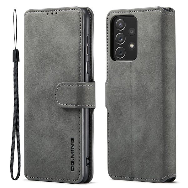 DG.Ming Samsung Galaxy A73 Retro Suojakotelo - Harmaa Silver grey