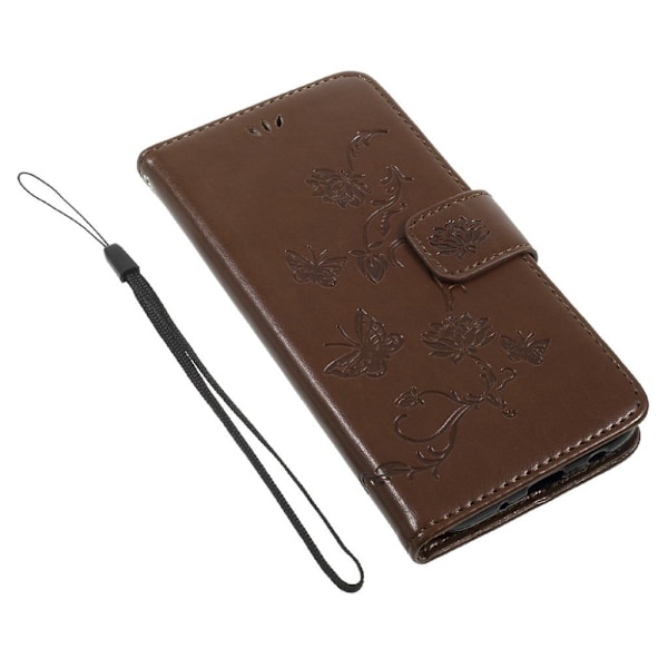 Butterfly läder Samsung Galaxy J5 (2017) fodral - Brun Brun