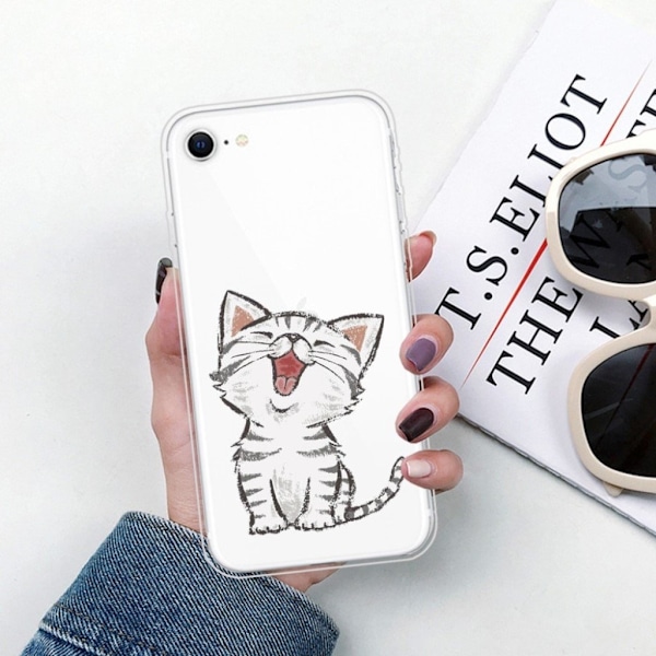 Deco iPhone SE 2020 kotelot - Kissa White