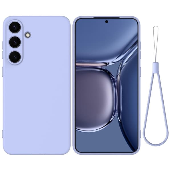 Matt Samsung Galaxy S25 Plus skal av flytande silikon - Lila Lila