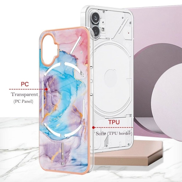 Marmormotiv Nothing Phone (1) skal - Mjölkväg Marmor Blå Blå