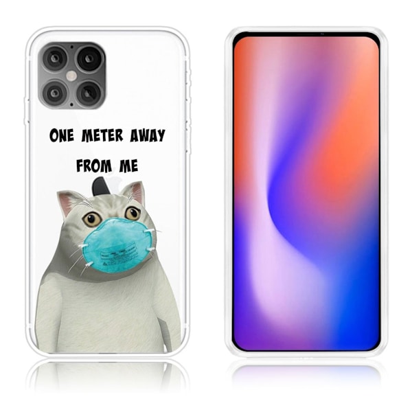 Deco iPhone 12 Mini kotelot - Kissa Yllään Naamio White