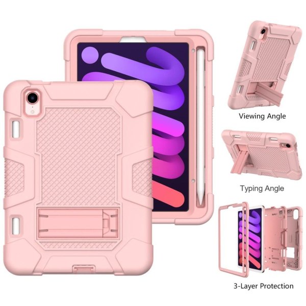 Stødsikkert og fleksibelt tablet etui i silikone med kontrastfar Pink