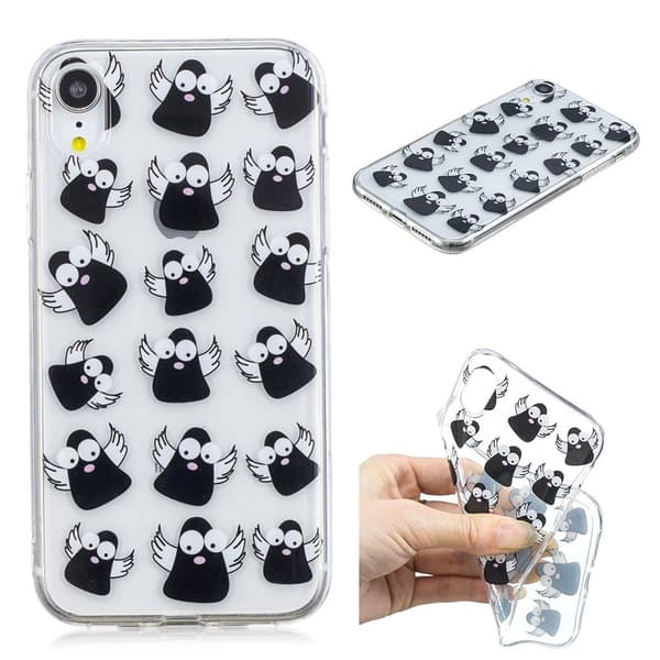 iPhone Xr soft case med mønsterprint - Cartoon Birds Multicolor