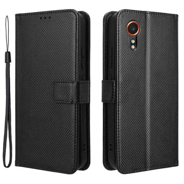 Samsung Galaxy Xcover 7 læderetui med pung - Sort Black