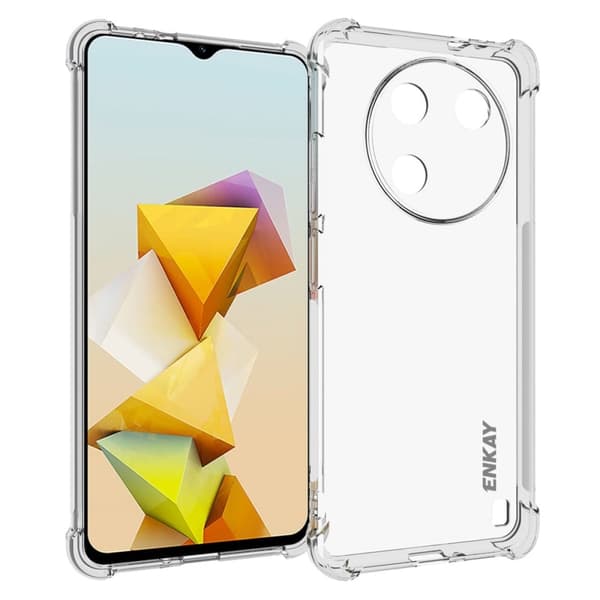 ENKAY klart fallsikkert etui for ZTE Blade A73 Transparent