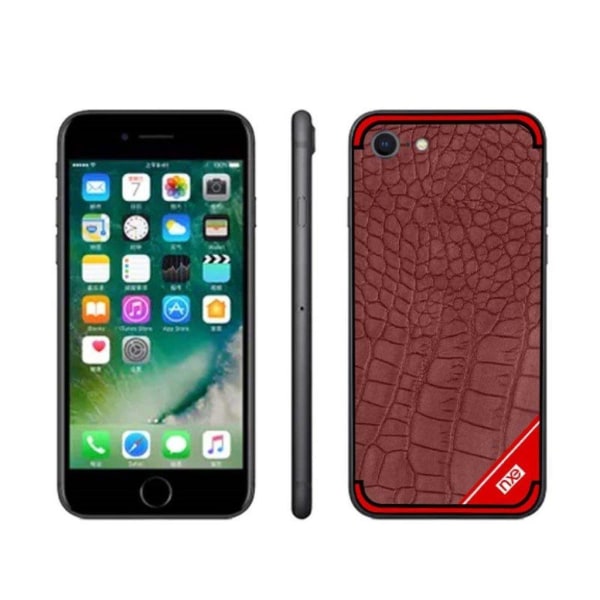 NXE iPhone 7 ja 8 krokotiilikuvioinen suojakuori - Punainen Red