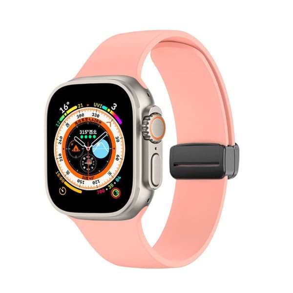 Apple Watch Series 8 (41mm) enkel silikonerem - Lyserød Pink