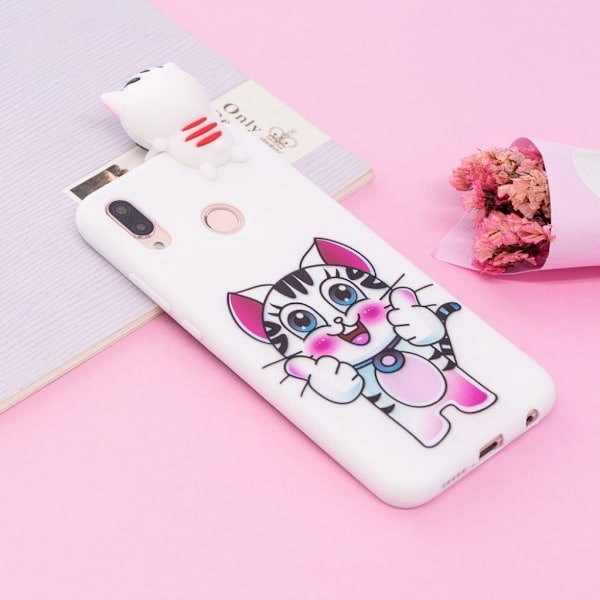 Huawei P20 Lite printet bilde deksel med 3D panda figur - Tiger Multicolor