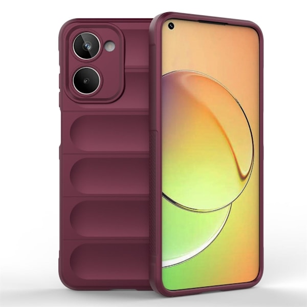 Mjukt greppformat Realme 10 4G skal - Röd Röd