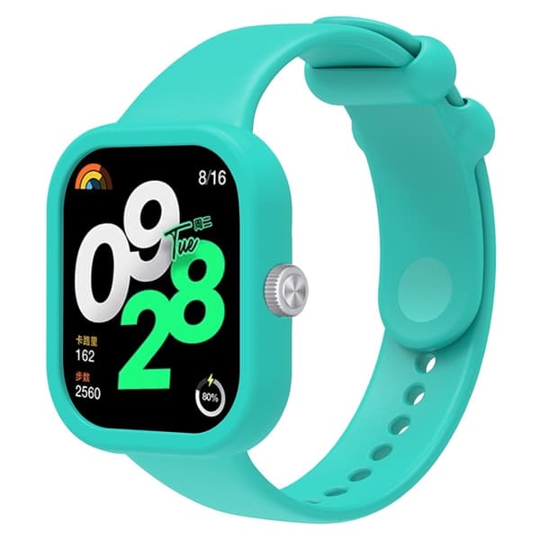 Xiaomi Redmi Watch 4 Silikone urrem håndledsrem med urkasse - Mint Grøn Green