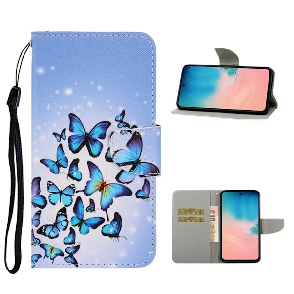 Wonderland Samsung Galaxy A51 flip kuoret - Eloisat Perhoset Blue