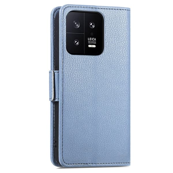 Glatt og tynt premium PU-skinnetui for Xiaomi 13 - Blå Blue