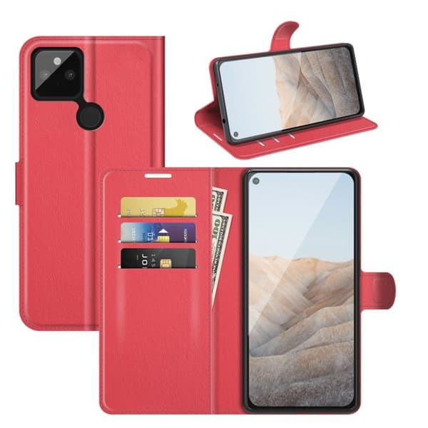 Classic Google Pixel 5a Flippetui - Rød Red