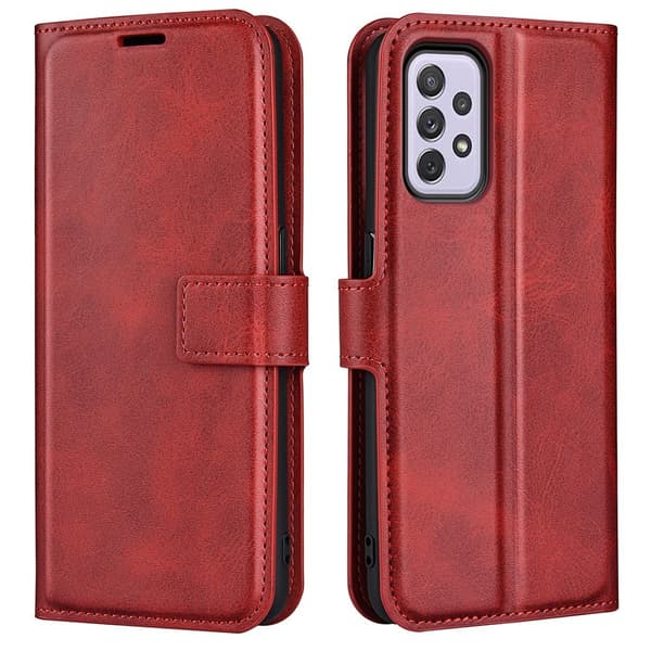 Læretui med Lommebok til Samsung Galaxy A73 - Rød Red