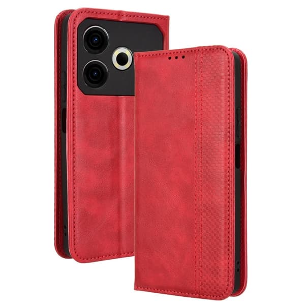 Bofink Vintage Tecno Pova 6 Neo nahkakotelo - Punainen Red