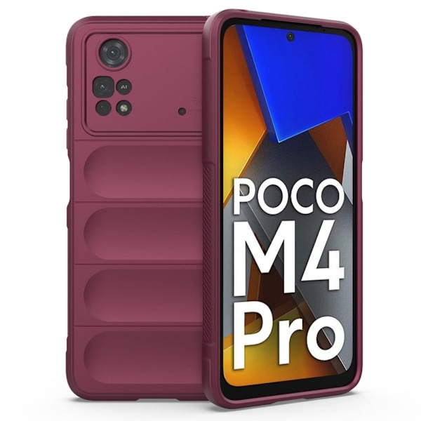 Blødt grebsformet cover til Xiaomi Poco M4 Pro - Rød Red