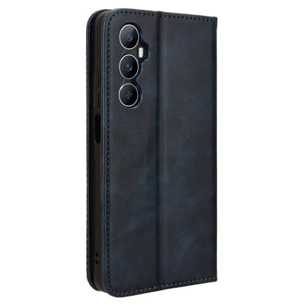 Bofink Vintage läder Realme C65 fodral - Blå Blå