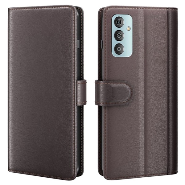 Aito nahkakotelo luottokorttipaikoilla Samsung Galaxy M23 - Ruskea Brown