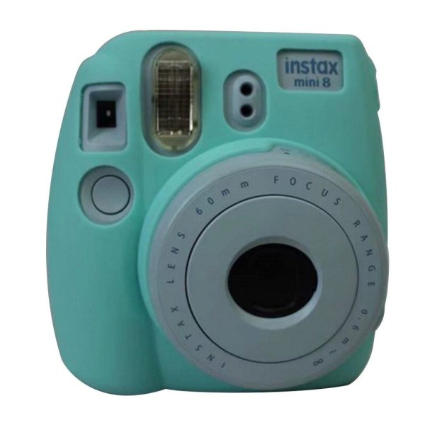 Fuji Instax Mini 8 Pehmeä ja Joustava Silikooni Suoja Kameraan - Cyaani Green