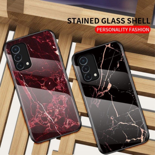 Fantasy Marble OnePlus Nord N200 5G cover - Blodrød Marmor Red