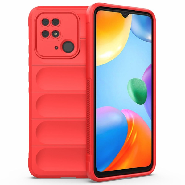 Mjukt greppformat Xiaomi Redmi 10C skal - Röd Röd
