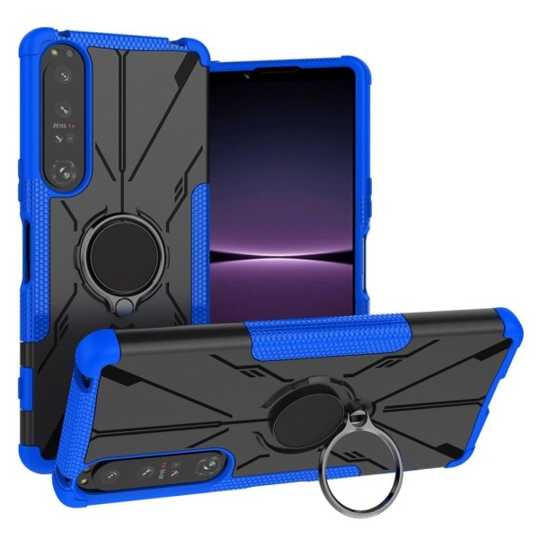Kickstand cover with magnetic sheet for Sony Xperia 1 IV - Blue Blue