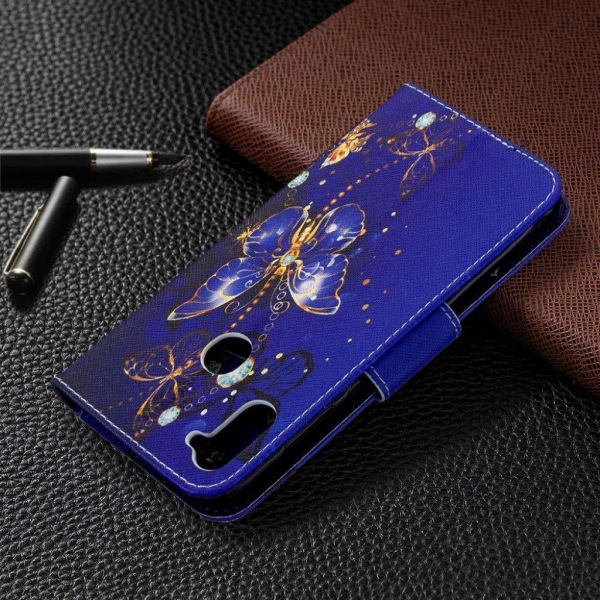 Wonderland Samsung Galaxy A11 / M11 Etui - Smuk sommerfugl Blue