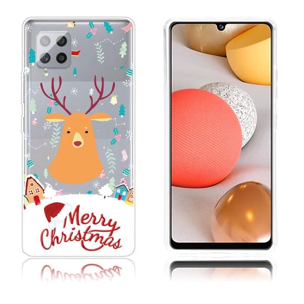 Juleveske til Samsung Galaxy A42 5G - Lysebrun Elg Brown