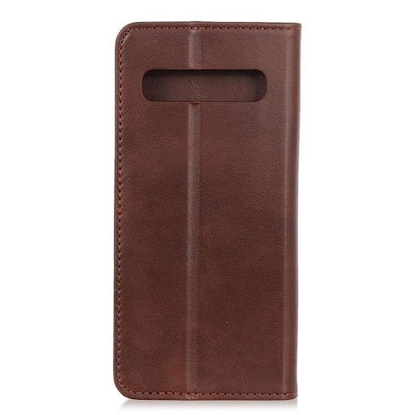 Samsung Galaxy S10 haljas nahkainen suojakotelo - Kahvi Brown