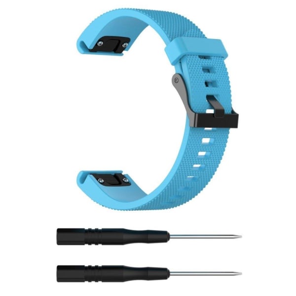 Garmin Fenix 5S klockarmband silikon - Ljusblå Blå