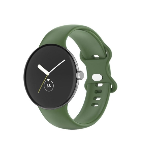 Google Pixel Watch silikoninen ranneke - Vihreä Koko: L Green