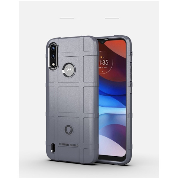Rugged Shield Etui Motorola Moto E7 Power - Grå Silver grey