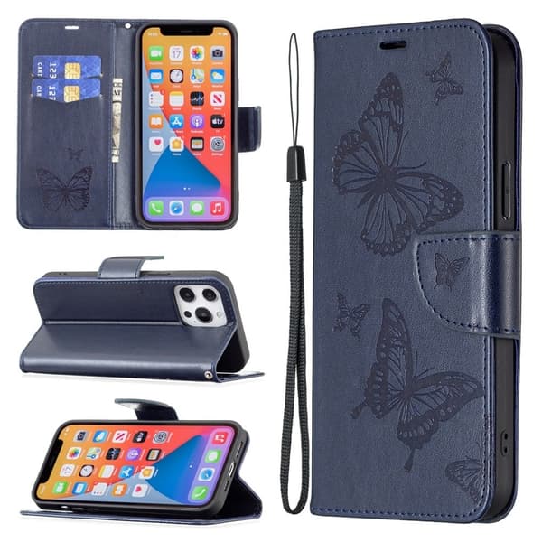Butterfly Xiaomi Redmi Note 13 Pro 5G  skinnveske - Blå Blue