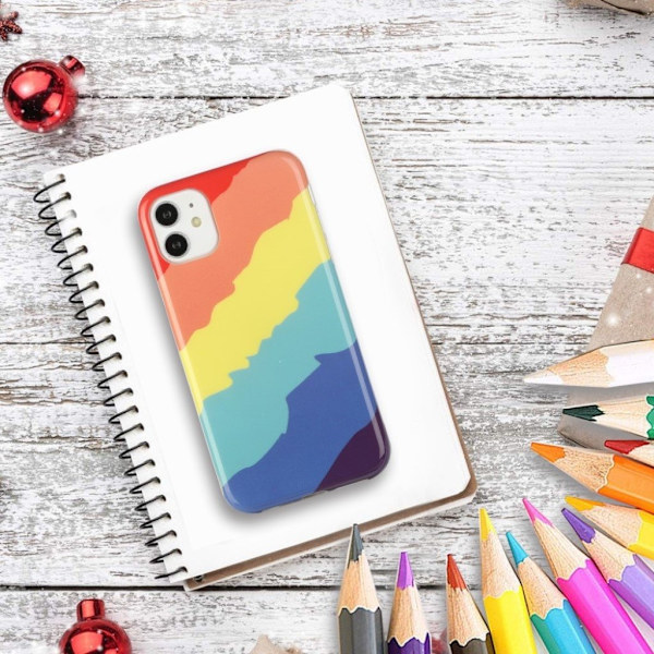 Deco iPhone 12 Pro / iPhone 12 kotelot - Sateenkaari Rinne Multicolor
