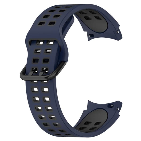 Samsung Galaxy Watch 5 / 4 / 3 (41mm) dobbeltfarvet silikoneurrem - Mørkeblå / Sort Blue