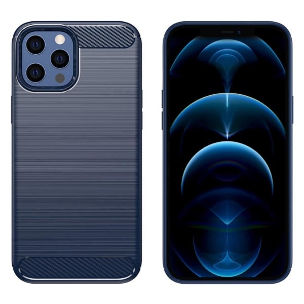Carbon Flex Suojakotelo iPhone 12 Pro Max - Sininen Blue