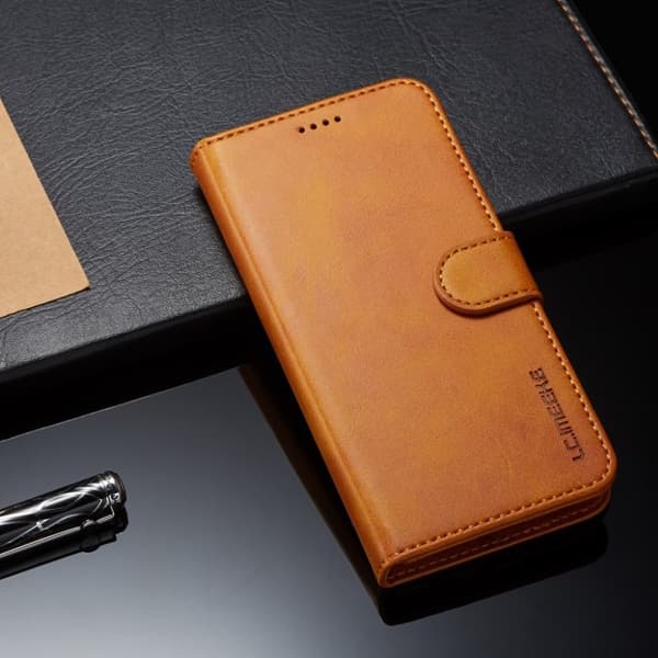 LC.IMEEKE Samsung Galaxy S10e lommebok deksel - Brun Brown