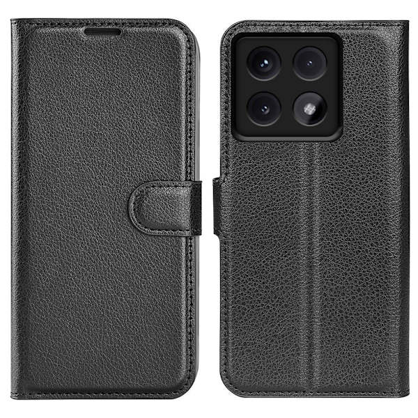 Klassisk Xiaomi 14T Pro flip etui - Sort Black