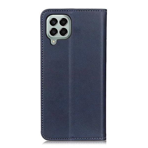 Äkta läder Samsung Galaxy M33 5G fodral - Blå Blå