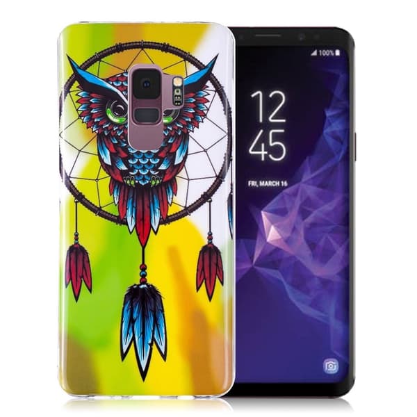 Samsung Galaxy S9 Deksel laget av silikon - Ugle I klokke Multicolor