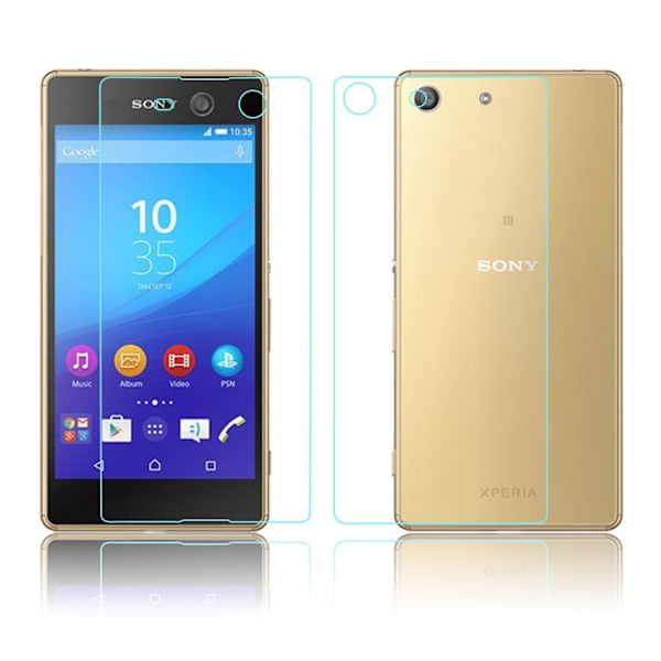Sony Xperia M5 Front / Bag  Hærdet glas Transparent