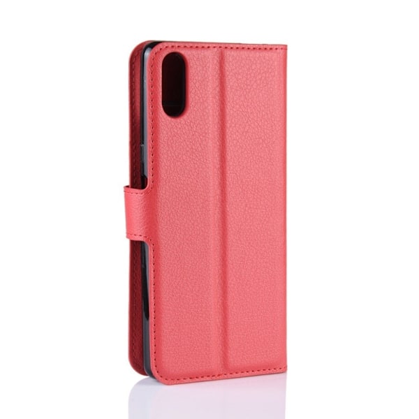 Sony Xperia L3 Litchi Læretui - Rød Red