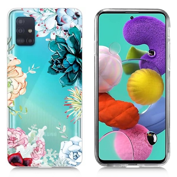Deco Samsung Galaxy A51 skal - Färgad Blomma multifärg