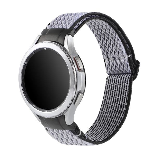 Samsung Galaxy Watch 5 / 4 elastisk nylonrem - Hvid / Sort Black